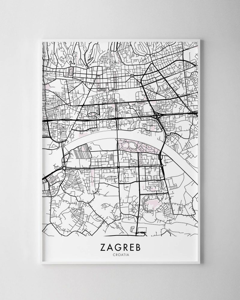 Zagreb Map Print Chelsea Chelsea