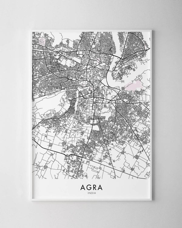 Agra Map Print