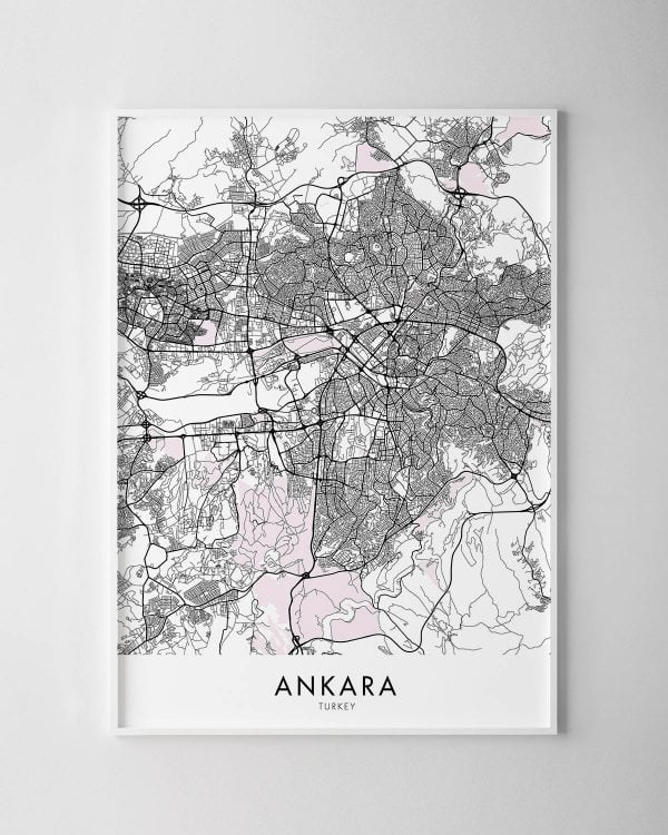 Ankara Map Print