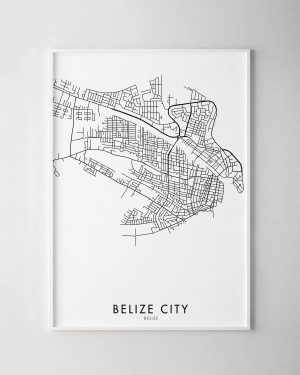 Belize City Map Print
