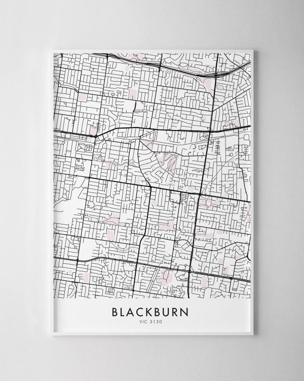 Melbourne – Blackburn Map Print