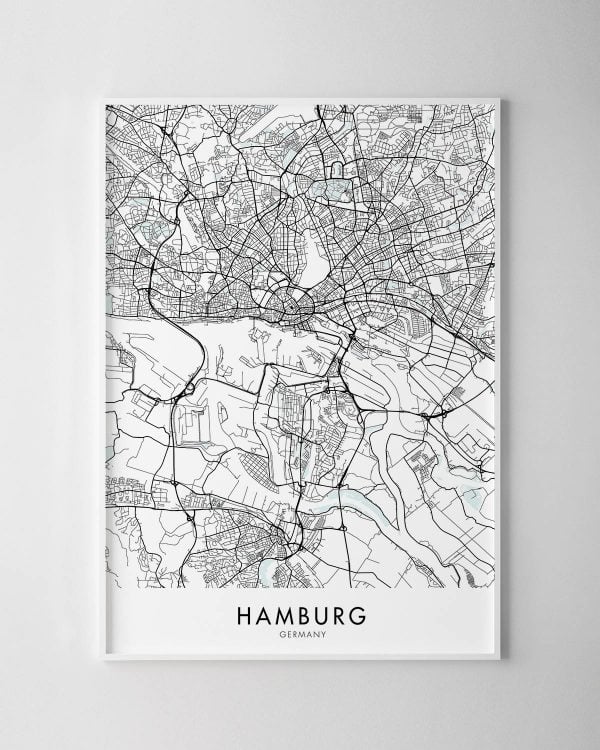 Hamburg Map Print