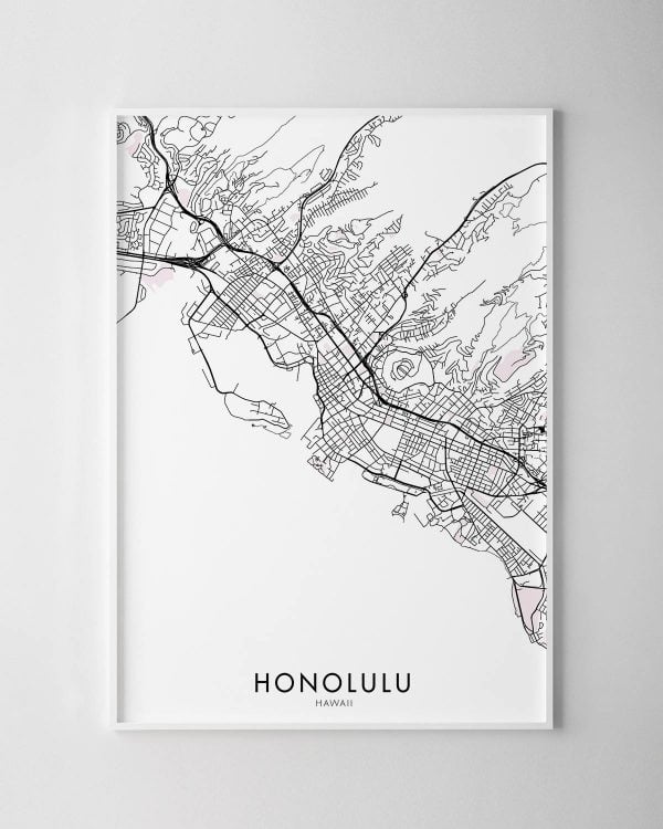 Honolulu Map Print