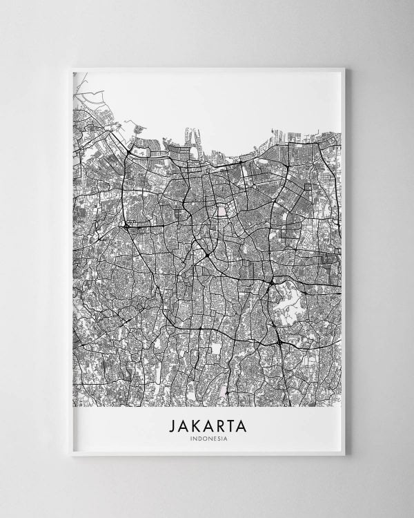 Jakarta Map Print