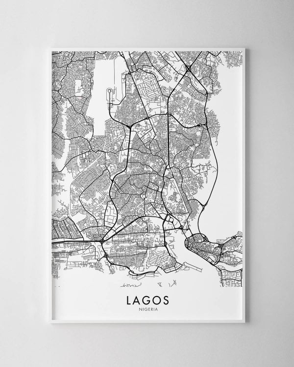 Lagos Map Print