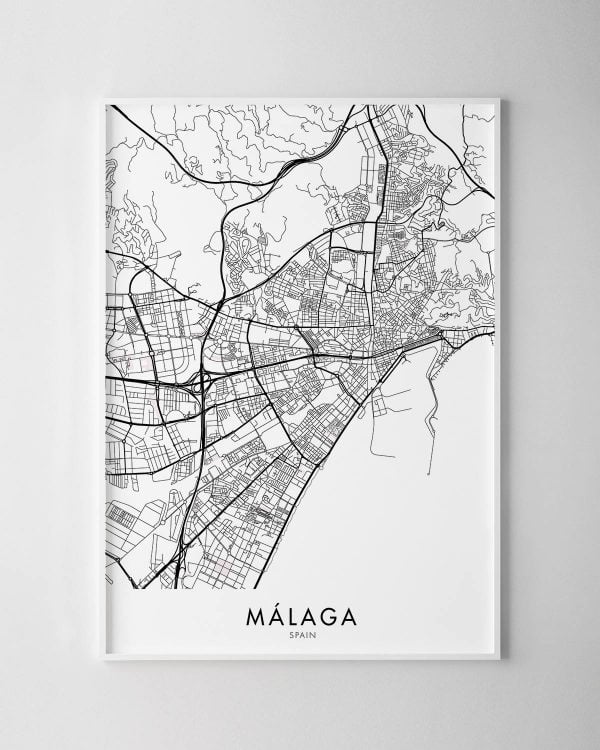 Málaga Map Print