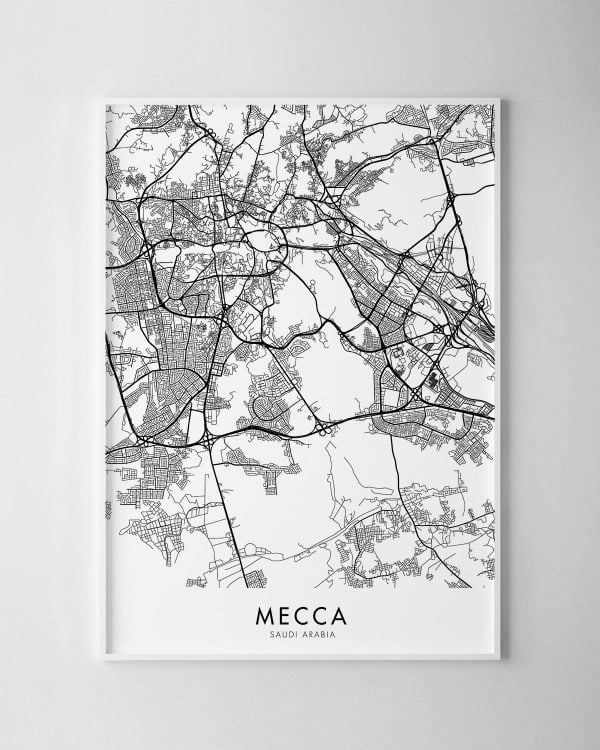 Mecca Map Print