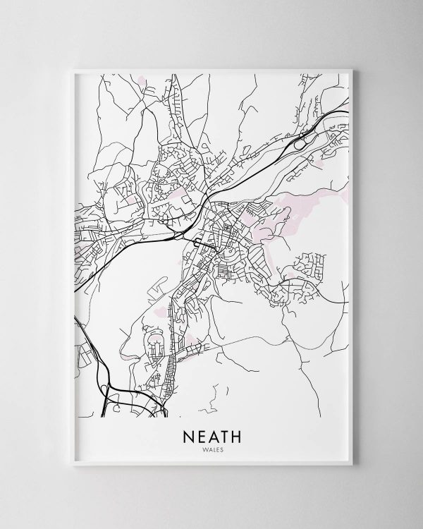 Neath Map Print