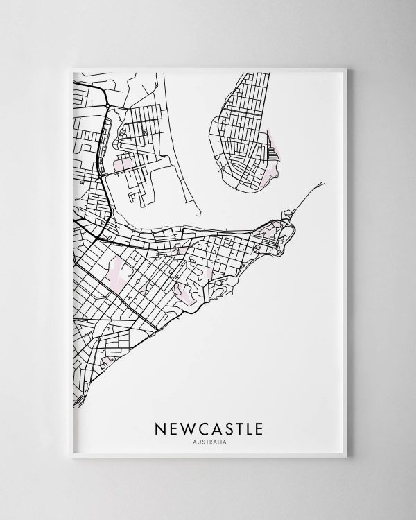 Newcastle NSW Map Print