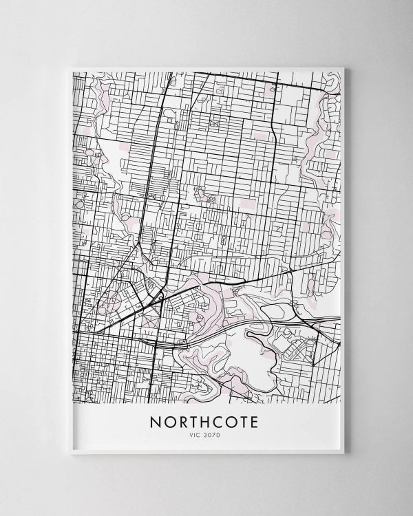 Melbourne – Northcote Map Print
