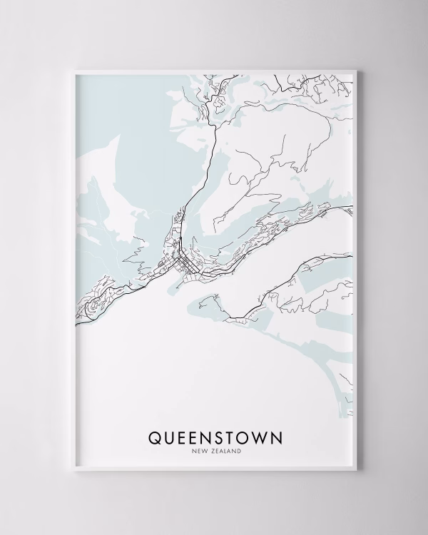 Queenstown NZ Map Print