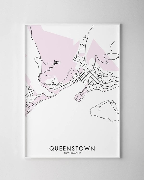 Queenstown NZ Map Print