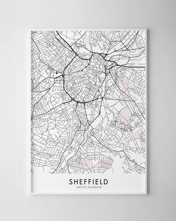Sheffield Map Print