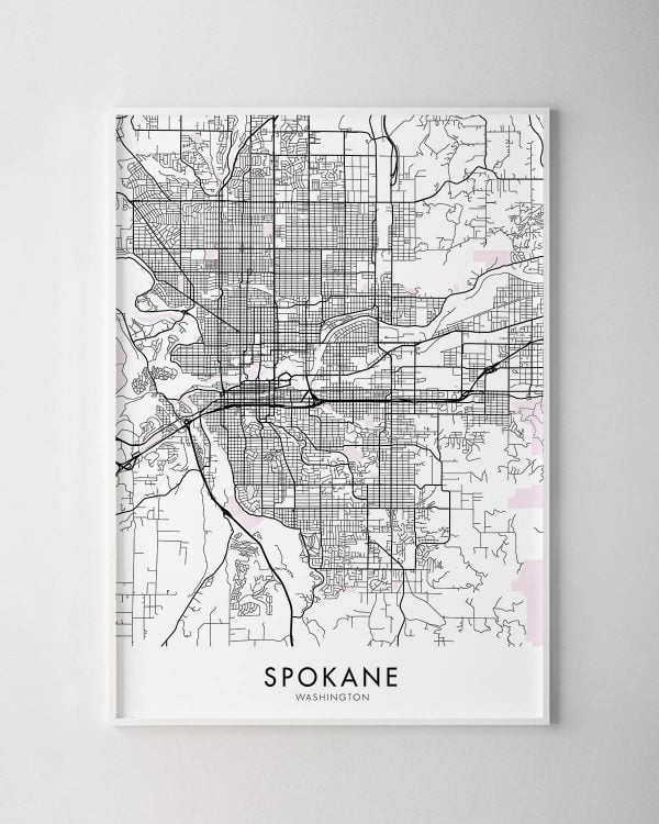 Spokane Map Print
