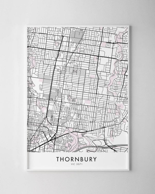 Melbourne – Thornbury Map Print