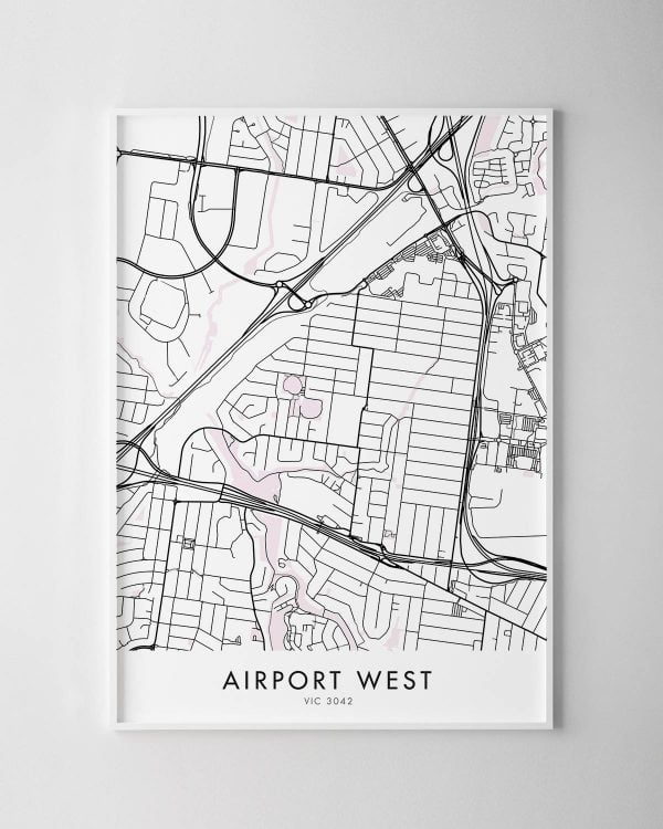 Melbourne – Airport West Map Print