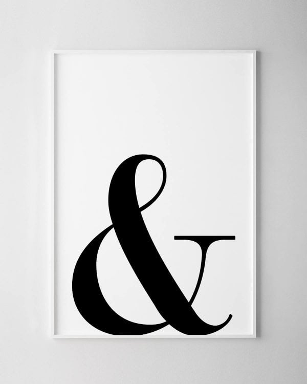 Ampersand Print – White