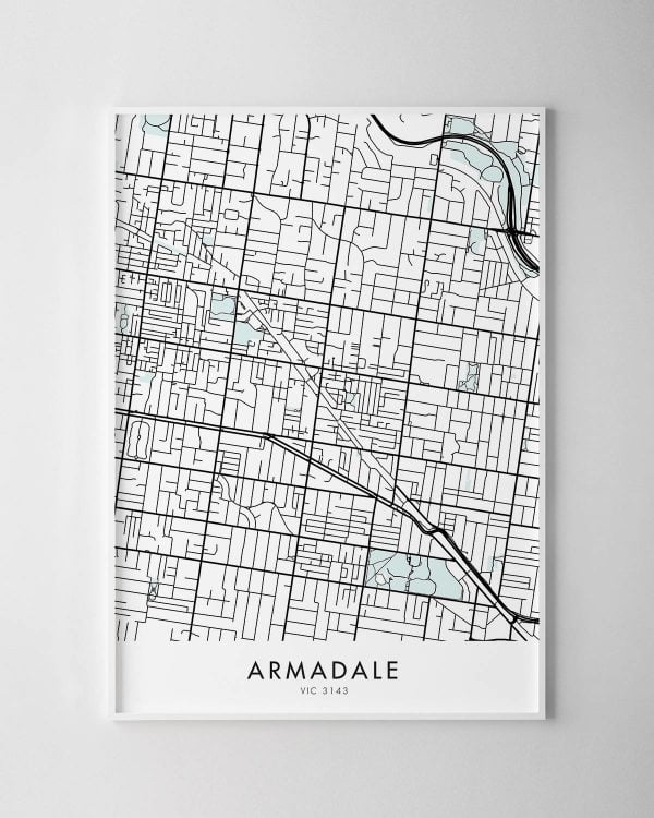Melbourne – Armadale Map Print