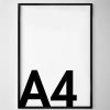 A4 Black Poster Frame