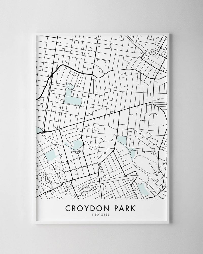Sydney Croydon Park Map Print Chelsea Chelsea