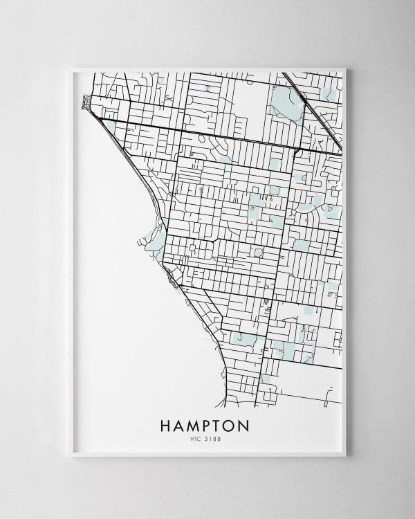 Melbourne – Hampton Map Print