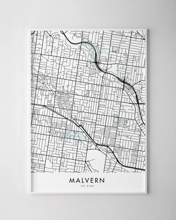 Melbourne – Malvern Map Print