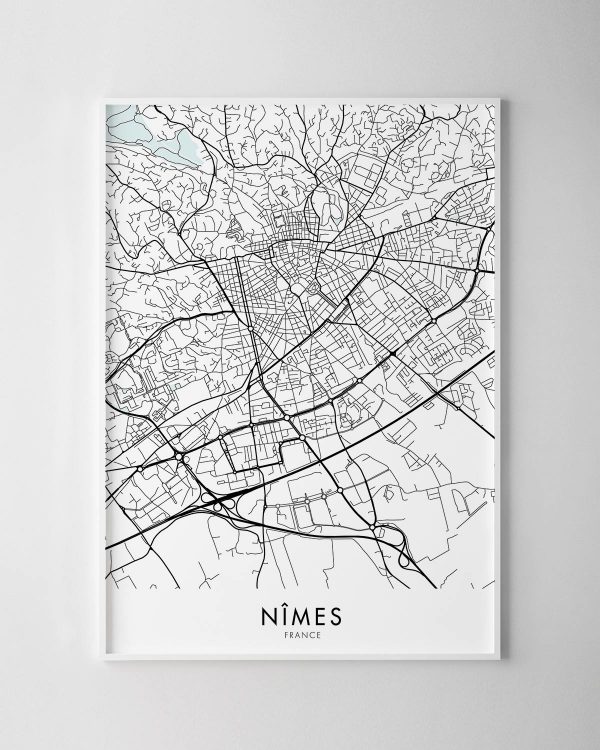 Nîmes Map Print