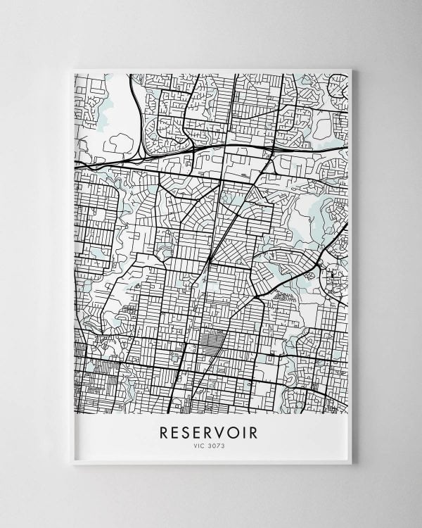 Melbourne – Reservoir Map Print