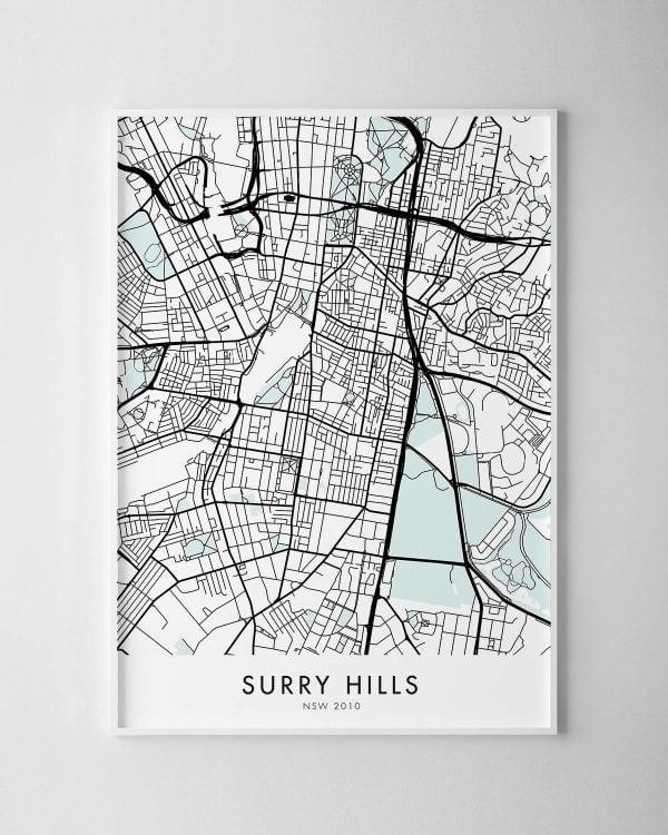Sydney – Surry Hills Map Print