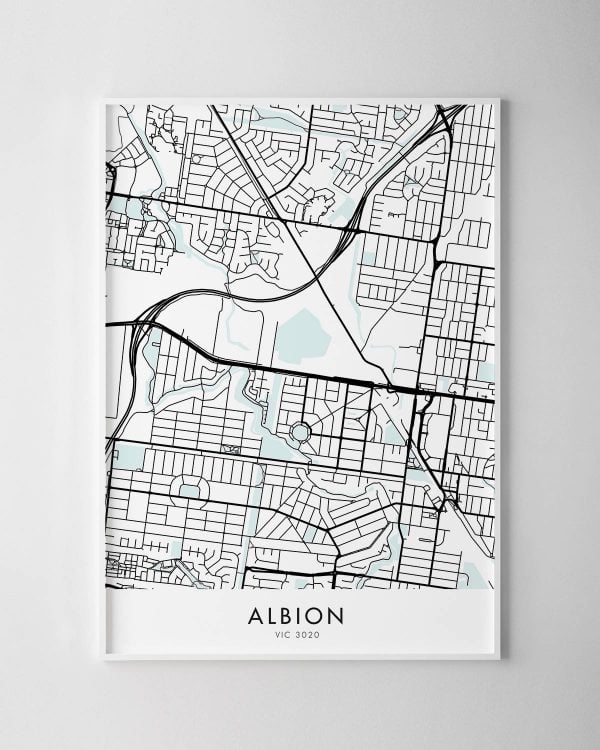 Melbourne – Albion Map Print