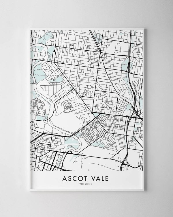 Melbourne – Ascot Vale Map Print