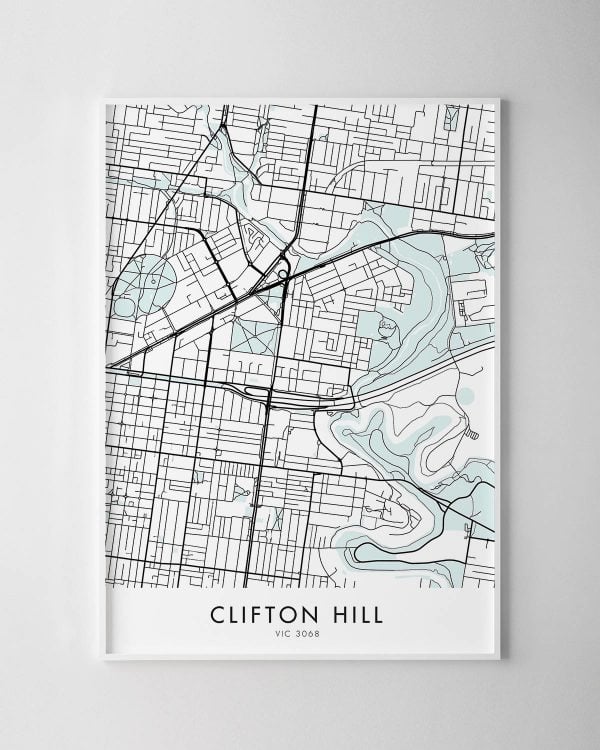 Melbourne – Clifton Hill Map Print