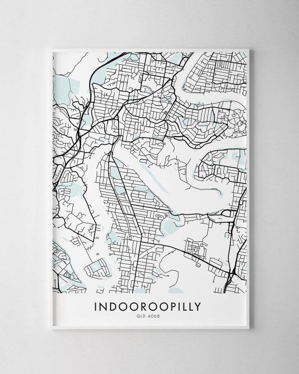 Brisbane – Indooroopilly Map Print