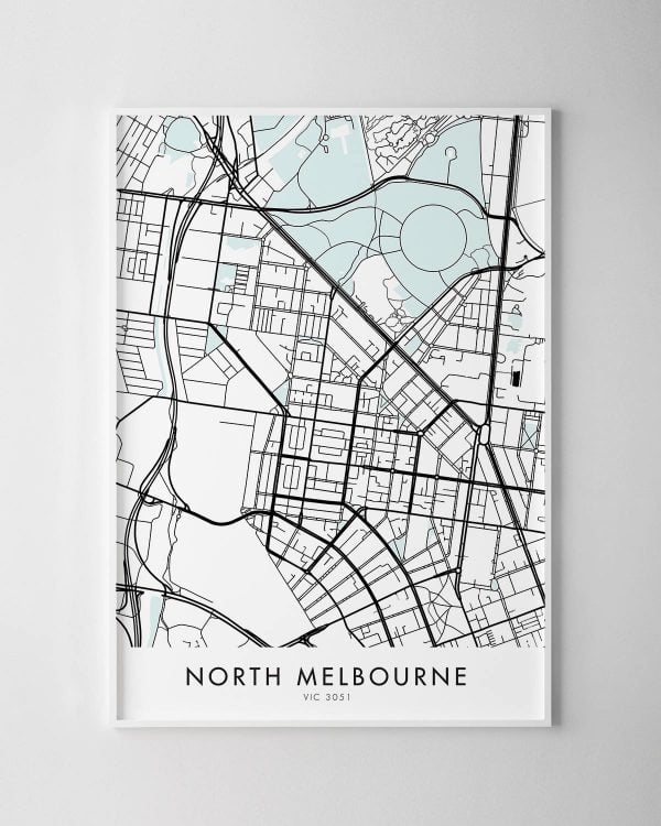 Melbourne – North Melbourne Map Print