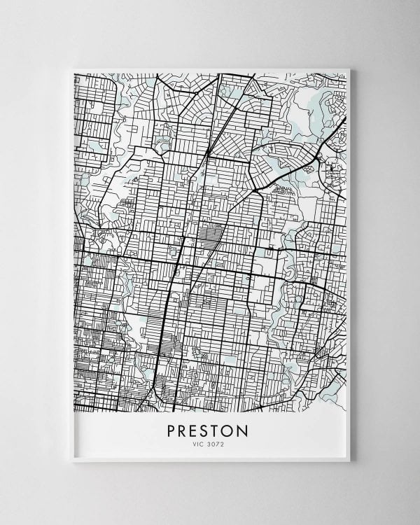 Melbourne – Preston Map Print
