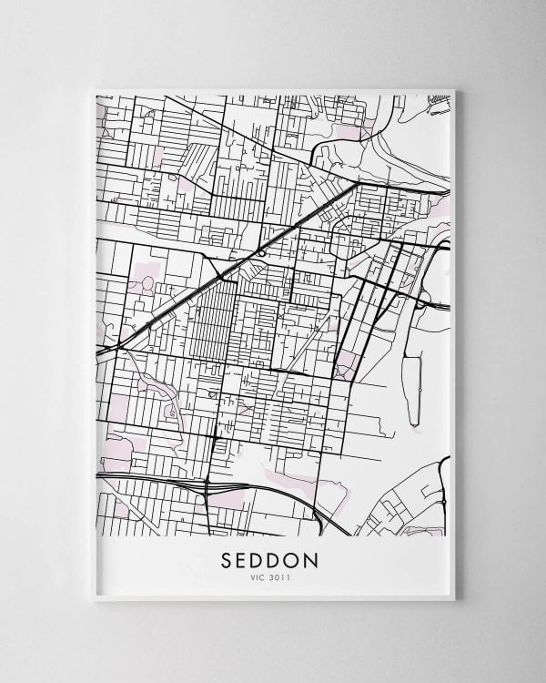 Melbourne – Seddon Map Print