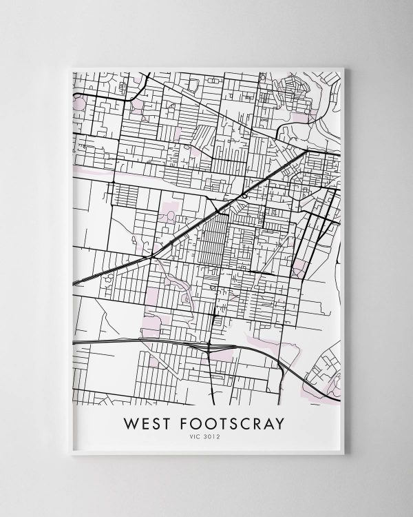Melbourne – West Footscray Map Print