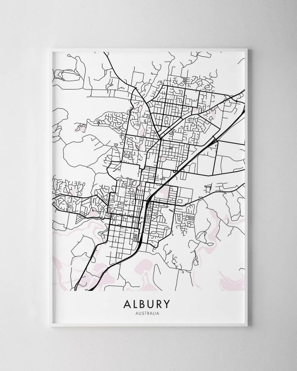 Albury Map Print