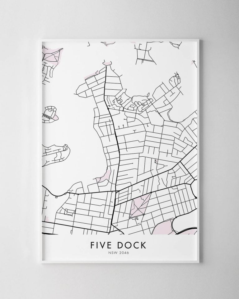 Sydney Five Dock Map Print Chelsea Chelsea