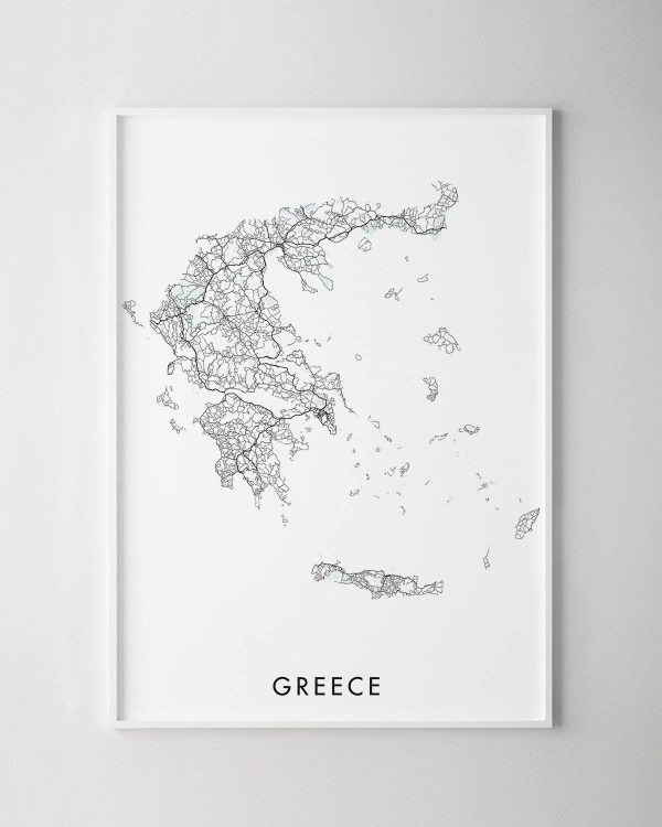 Greece Map Print