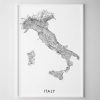 Italy Map Print