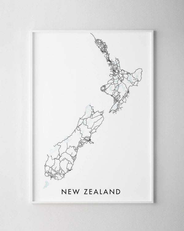 New Zealand Map Print