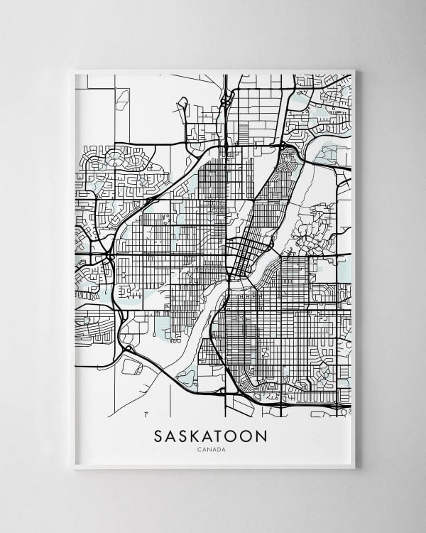 Saskatoon Map Print