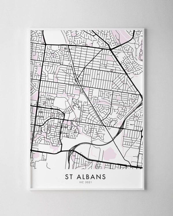 Melbourne – St Albans Map Print