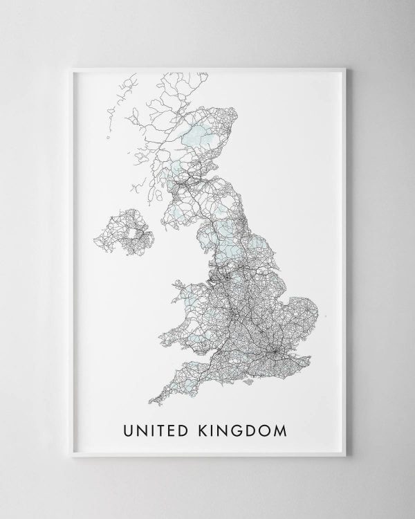 United Kingdom Map Print
