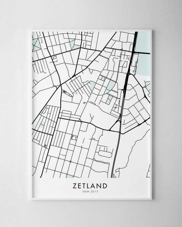 Sydney – Zetland Map Print