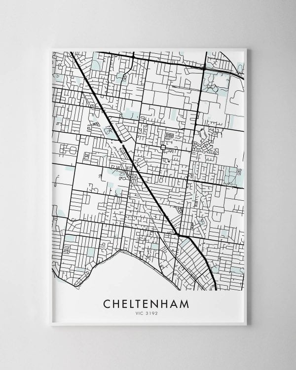 Melbourne – Cheltenham Map Print