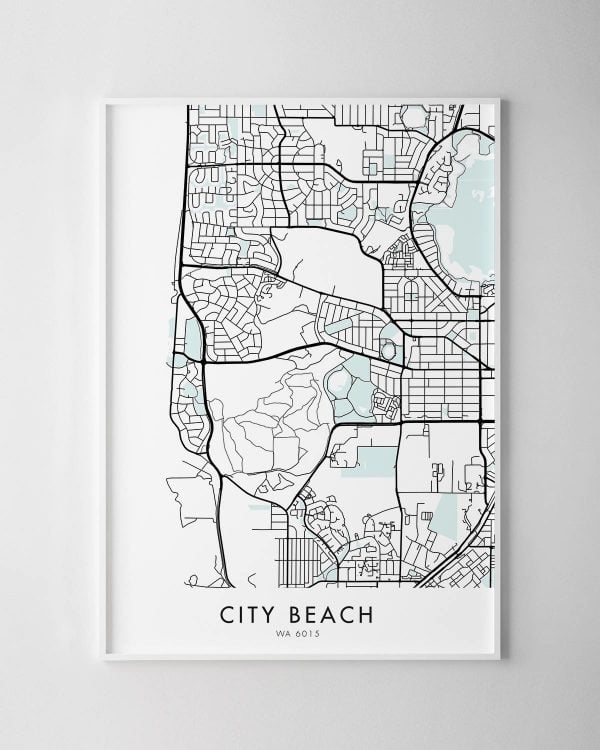 Perth – City Beach Map Print