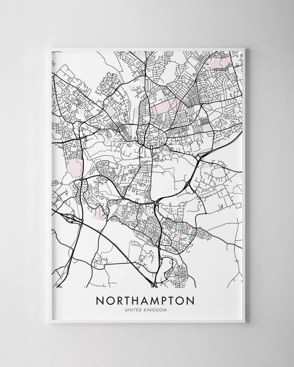 Northampton Map Print
