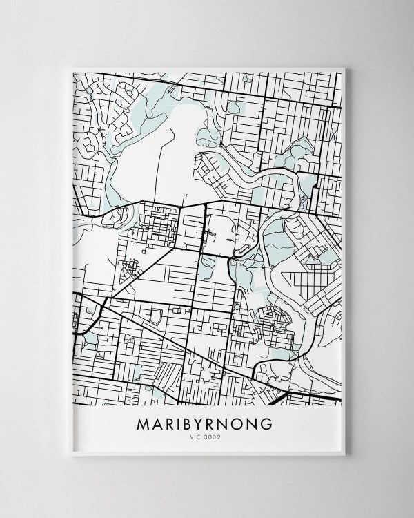 Melbourne – Maribyrnong Map Print